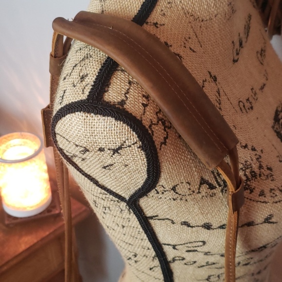 Tom Clover leather and canvas bag tote - Picture 4 of 7